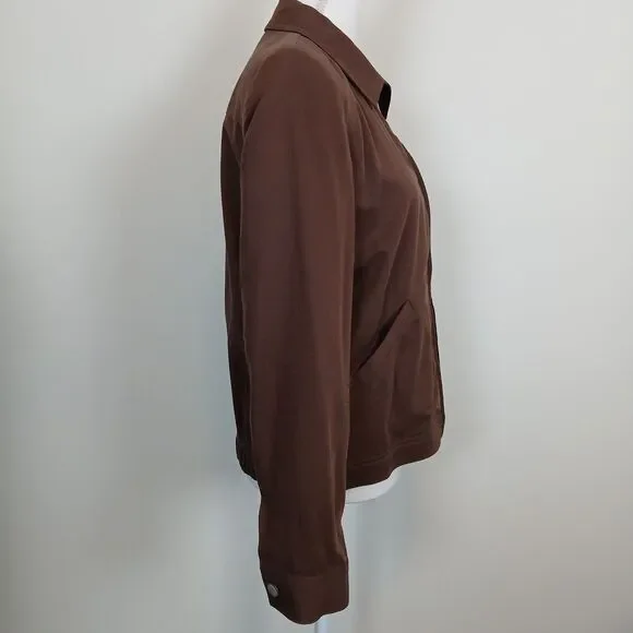 Vintage Focus 2000 Bomber Jacket Women 8 Utility Workwear Retro Streetwear Urban - Picture 4 of 12